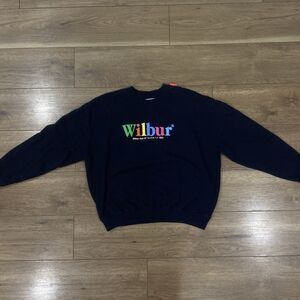Puff Print Cotton Crewneck XL Wilbur Soot 96' Version 1.2 Navy